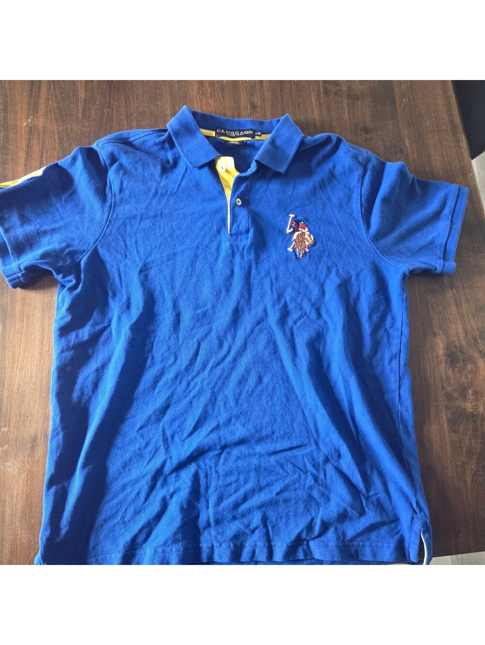 U.S. Polo Assn blue short sleeve polo shirt size Large